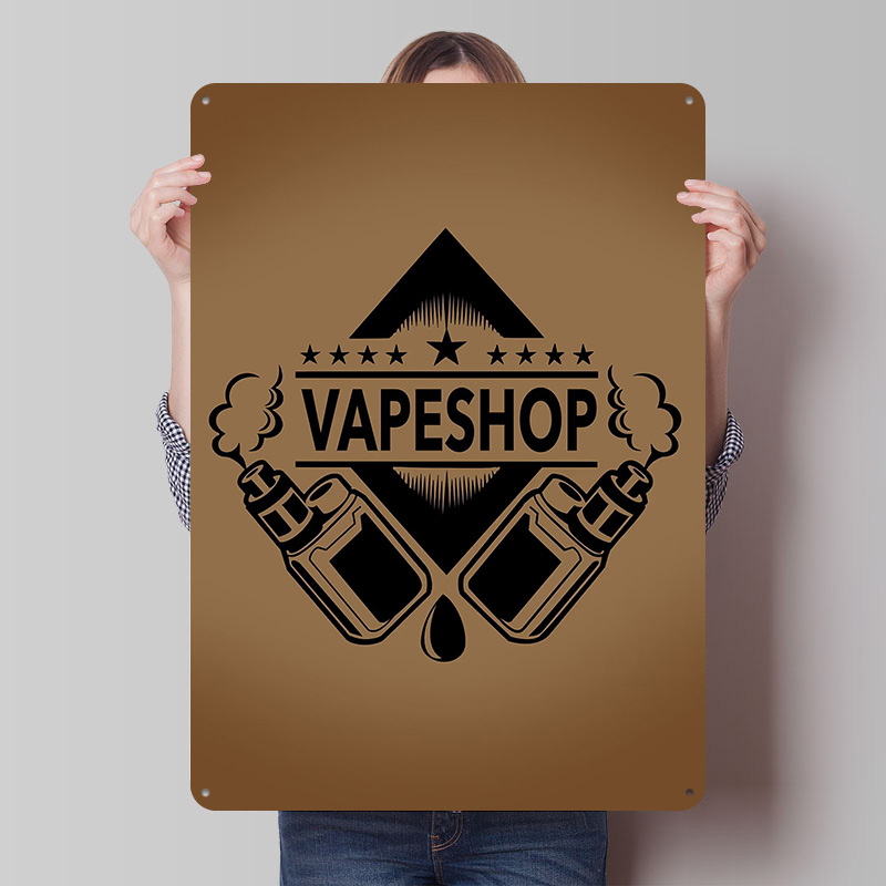 Vaping Shop - Vape shop logotipo flandres cartazes personalizáveis