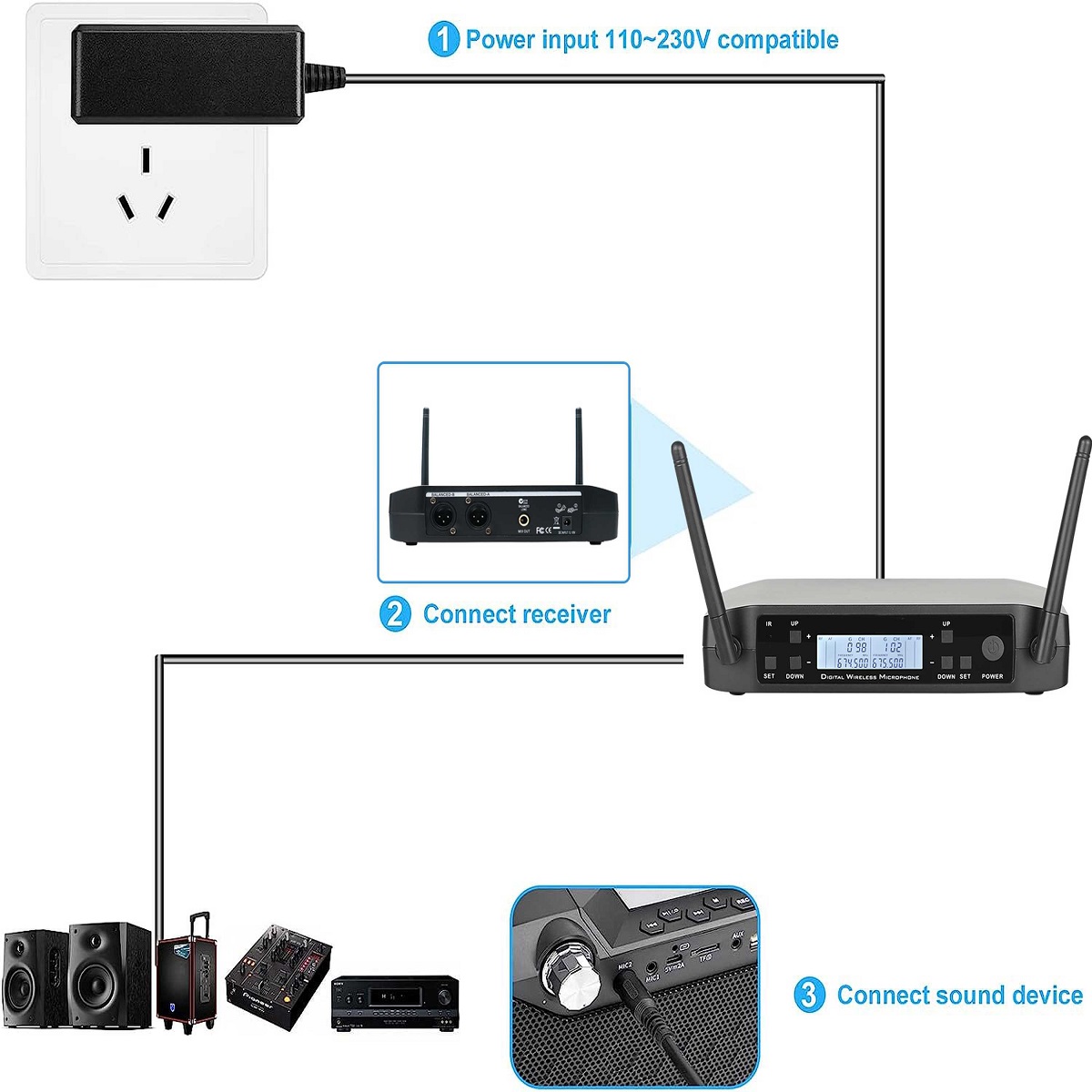 Microfone sem fio UHF com alca - Shure Mic Sm58 avaliação e preço