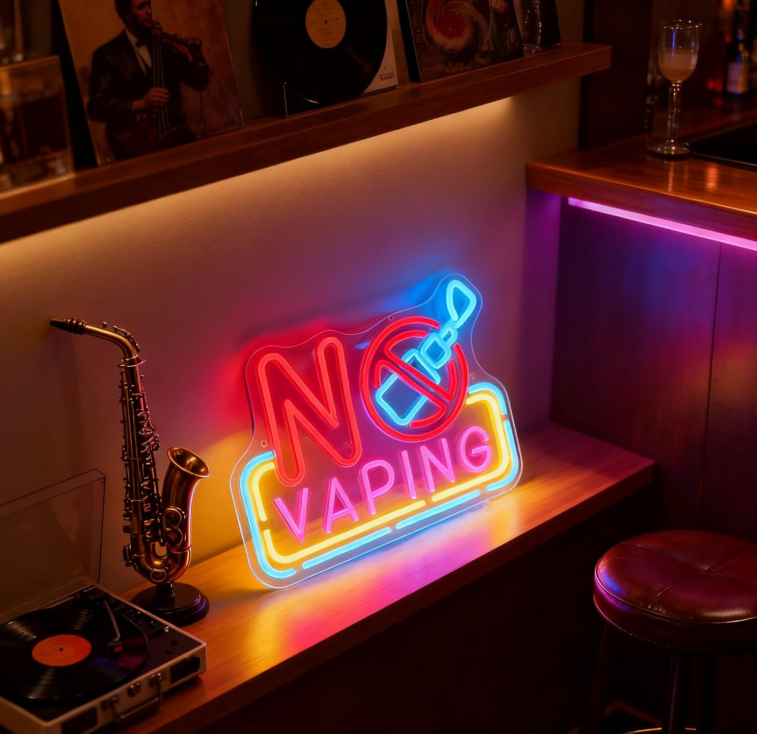 Letreiro de Neon LED 'No Vapin - Vaping Shop avaliação e preço