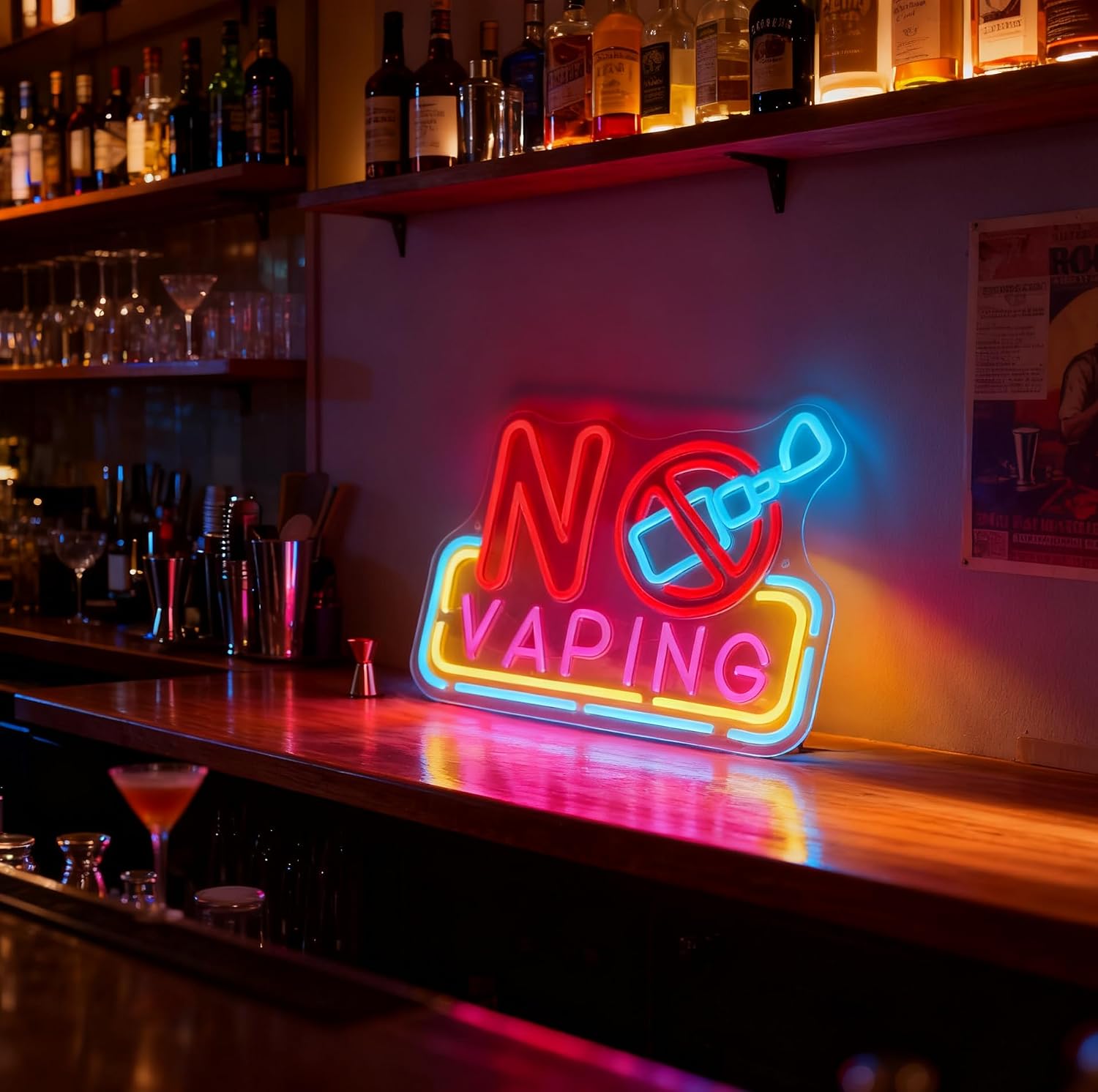 Letreiro de Neon LED 'No Vapin - Vaping Shop avaliação e preço