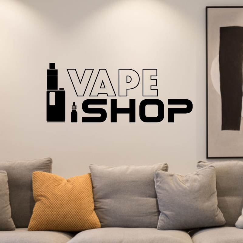 Decalques de parede de vinil v - Vaping Shop avaliação e preço